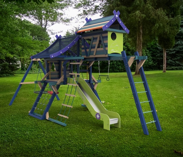 детская игровая площадка (комплекс) Деревянная детская игровая площадка  Хижина Санторини Самсон